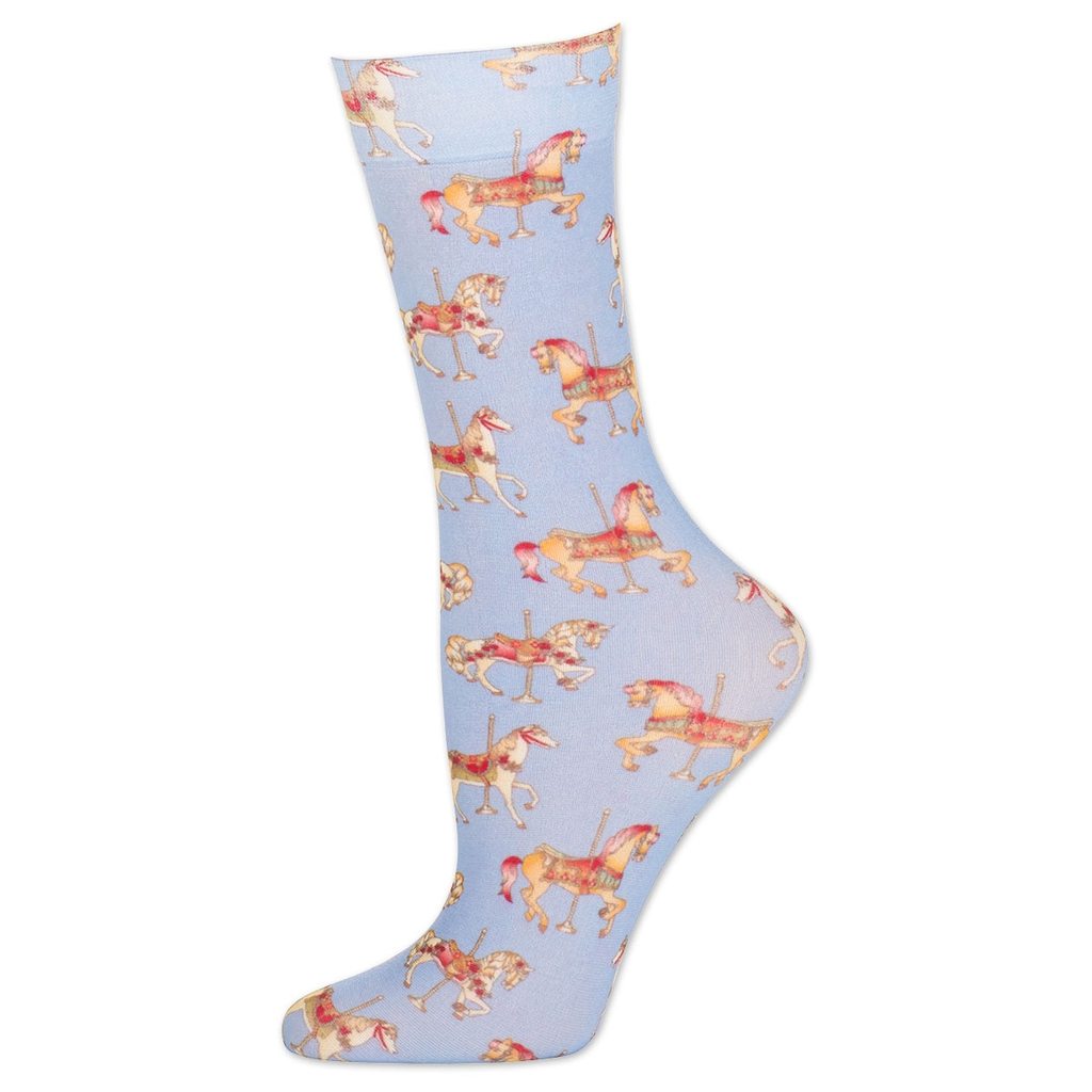 Ovation Kids Zocks Socks Carousel Horses Childs Riding Socks English Boot Socks