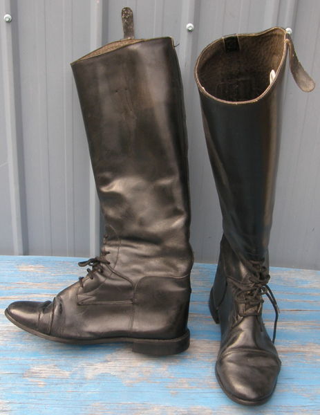 English Field Boots Tall Leather English Boots Tall Riding Boots Mens 10 1/2