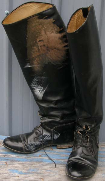 Ders Custom Leather Field Boots Tall Riding Boots Leather English Boots Ladies 9? Black