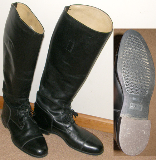 DerDau Semi-Custom Field Boots Tall Leather English Boots Riding Boots Mens 12 Wide