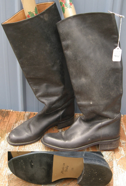 Vintage? Country Road Tall Leather English Boots Black Italian Leather Riding Boots Ladies 6 1/2 37