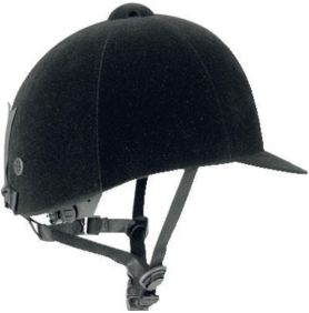 International Olympian DFS Helmet Dial Back Lightweight Riding Helmet IRH ASTM English Helmet w/Harness Model 1010 M Black