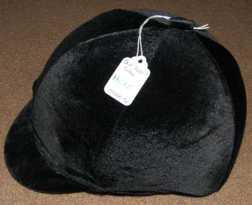 Sipp Silks Velvet English Helmet Cover Event Jockey Helmet Cover with Brim Visor