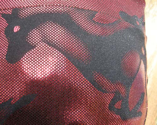 Sleazy Sleepwear Lycra English Helmet Cover Red Glitter Horse