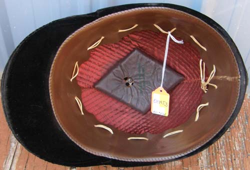 Vintage Equestrian Safety Crown Hunt Cap Velvet English Helmet 7 3/8 Black