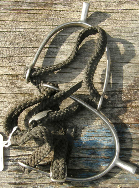 English Spurs POW Spurs Prince Of Wales Spurs with Black Woven Spur Straps