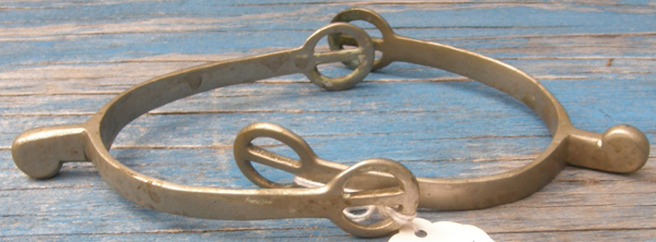 Vintage Never Rust Blunt End Spurs Knob End English Spurs Humane Spurs Childs?