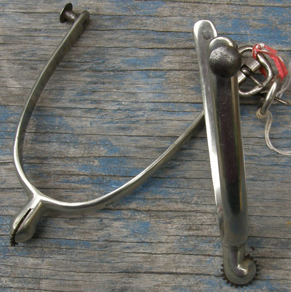Vintage Never Rust? Cavalry Spurs Dress Spurs English Spurs Tiny Sharp Rowels Mens Military Spurs with Buckles Solid Nickel England