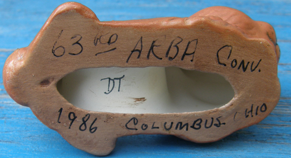 Ceramic Rabbit Napkin Ring China Bunny Napkin Ring Napkin Holder Souveiner ARBA Convention OH 1986