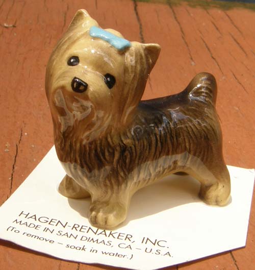 Vintage Hagen Renaker #3177 Yorkshire Terrier Yorkie HR Mini China Ceramic Dog Figurine