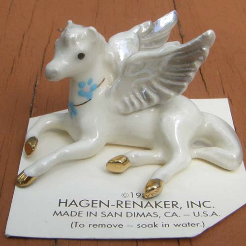 Hagen Renaker miniature made in America Pegasus Lying 