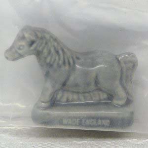 Vintage Wade Whimsies Gray Horse Pony Red Rose Tea Pet Shop Series China Horse Pony Figurine England