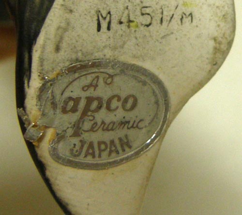 Vintage Napco Japan China Rearing Horse Figurine Black