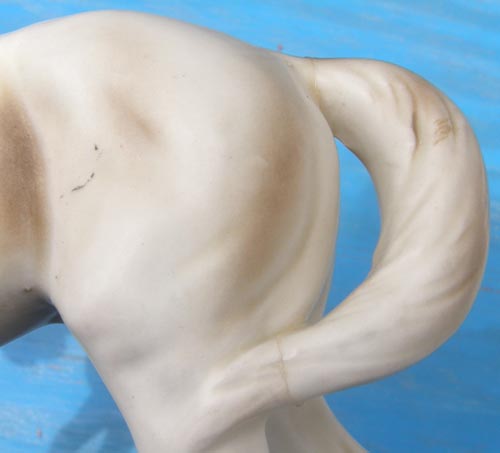 Vintage National Potteries Japan China White Grey Horse Figurine