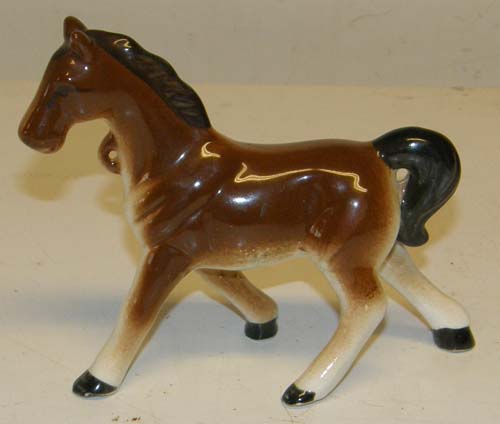 Vintage Japan China Bay Brown Walking Horse Figurine
