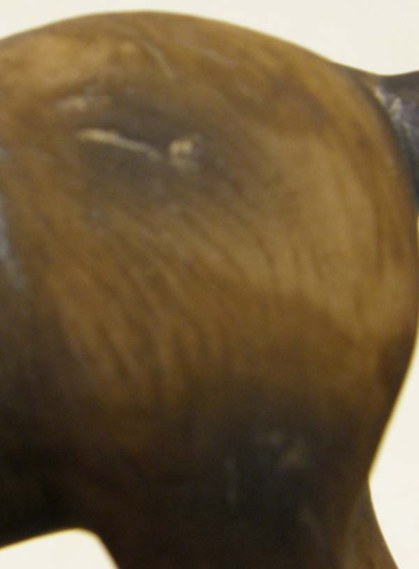 Brown Resin Porcelain Horse China Pony Figurine on Base