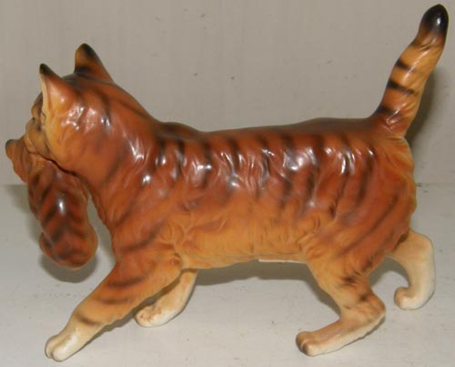 Vintage Enesco? Napco? Norcrest? Lefton? Japan China Mama Cat Carrying Kitten In Mouth Walking Ceramic Momma Orange Tabby Cat Porcelain Mother Orange Tiger Cat with Kitten A363