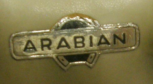 Vintage Josef Originals? Norcrest Napco Enesco Japan? China Grey Arabian Horse Figurine White Arab Stallion Foil Sticker On Side