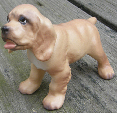Vintage Hagen-Renaker #1519 Cocker Spaniel Puppy Patsy HR Designer Workshop Pedigree Dogs Cocker Pup China Figurine