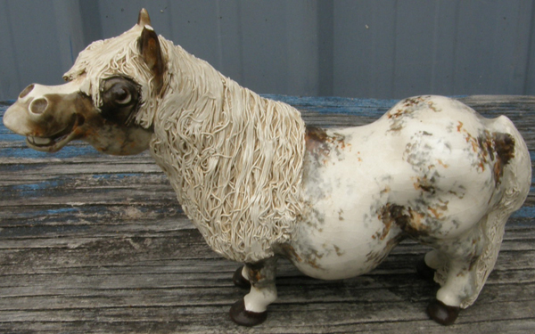 Cheval Ponies Joyful Jake Ceramic China Grey Semi Leopard Appaloosa Pony Figurine