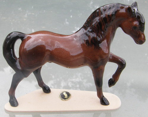 Vintage Hagen Renaker #3261 Morgan Stallion Shiloh Bay Lippitt Morgan Horse HR Specialty Mini China Horse Ceramic Horse Figurine