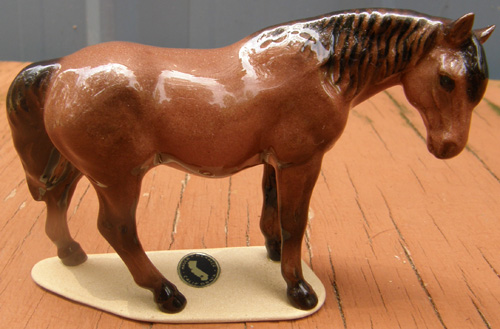 Vintage Hagen Renaker #3262 Morgan Mare Liberty Bay Lippitt Morgan Horse HR Specialty Mini China Horse Ceramic Horse Figurine