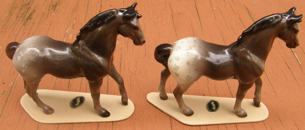 Vintage Hagen Renaker #3267 Appaloosa Stallion Orion Grey Blanket App HR Specialty Mini China Horse Ceramic Horse Figurine