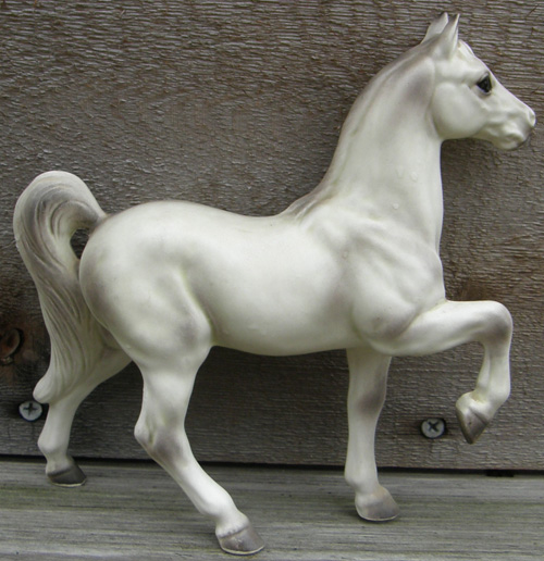 Josef Originals Vintage China Horse Figurine Grey Saddlebred Arabian Stallion
