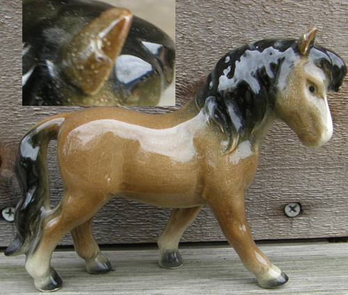 Vintage Goebel Shetland Pony China Pony Horse Figurine Porcelain Walking Pony