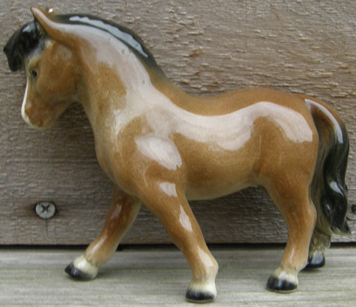 Vintage Goebel Shetland Pony China Pony Horse Figurine Porcelain Walking Pony
