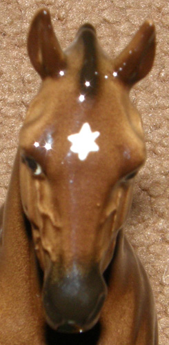 Vintage Loza Electrica Hagen Renaker Bay Dressage Horse On Base Horse Figurine #060 VARIATION