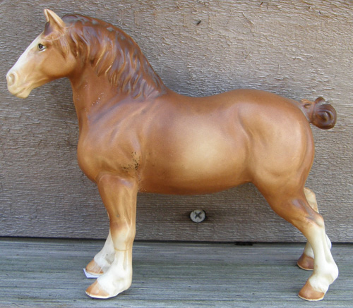 Vintage Norcrest or Lefton? Japan China Draft Horse Porcelain Horse Figurine
