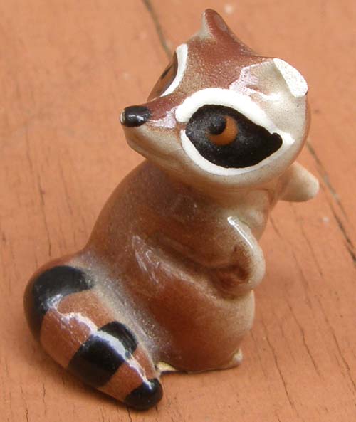 Vintage Hagen Renaker #163 Raccoon Mama Second Version HR Mini China Raccoon Figurine