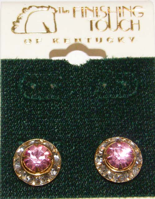 Horse Show Earrings Pierced Earrings with Crystal