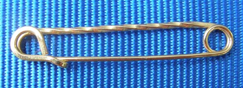 Stock Pin Large Gold Tone Safety Pin English Horse Stock Pin