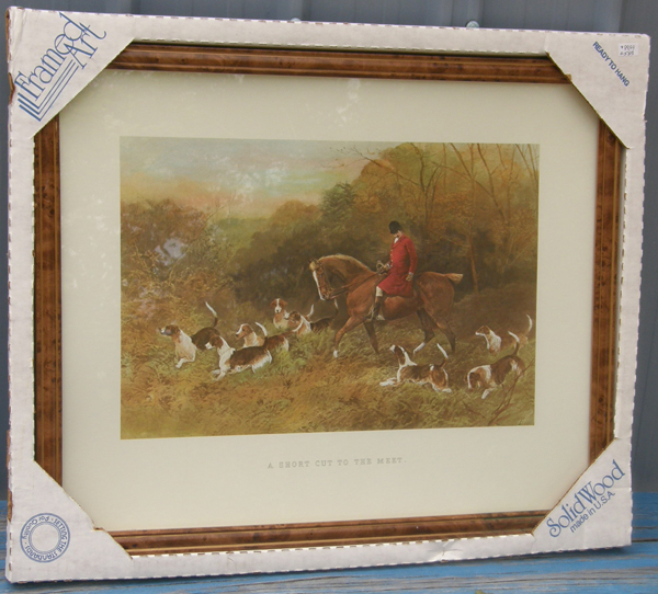 Heywood Hardy A Short Cut To The Meet Fox Hunting Framed Art Print Horse & Hounds Matted Print Artwork Solid Wood Frame 16x20