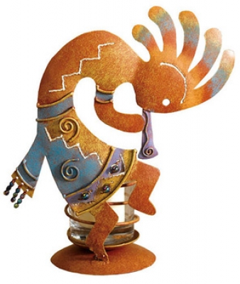 Regal Art & Gift Metal Art Kokopelli Votive Holder