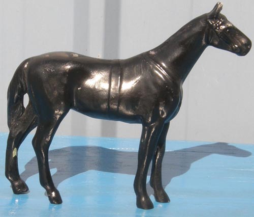 Vintage Lead Horse Figurine Metal Toy Horse Black
