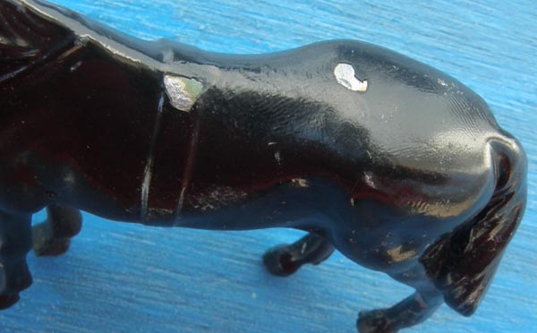 Vintage Lead Horse Figurine Metal Toy Horse Black