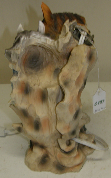 Resin Horse Head Sculpture Night Light Bay & Grey Quarter Horse Statue Desk Lamp QH Mustang Horseheads Figurine Table Lamp Running Horses Down Mountain On Base Western Home Decor Desk Lamp