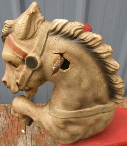 Vintage 3 Wheeled Horse Childs Riding Toy Horse Head Tricycle Antique Childs Pedal Car