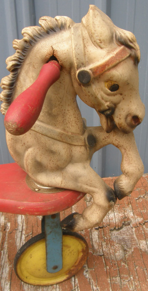 Vintage 3 Wheeled Horse Childs Riding Toy Horse Head Tricycle Antique Childs Pedal Car