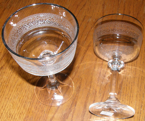 Vintage Champagne Glasses Silver Rimmed Wedding Bride/Groom Toasting Glasses Wine Glasses Cocktail Compote Crystal Stemware