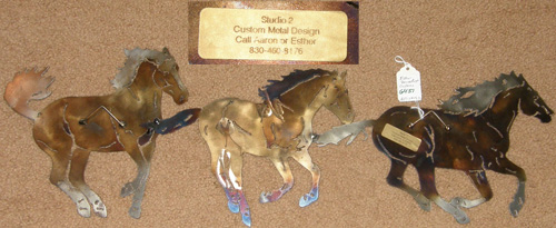 Esther Benedict Sculptures Custom Horse Metal Wall Art Metal Horse Plaque Sign Running Horses Wall Sculpture Metal Art