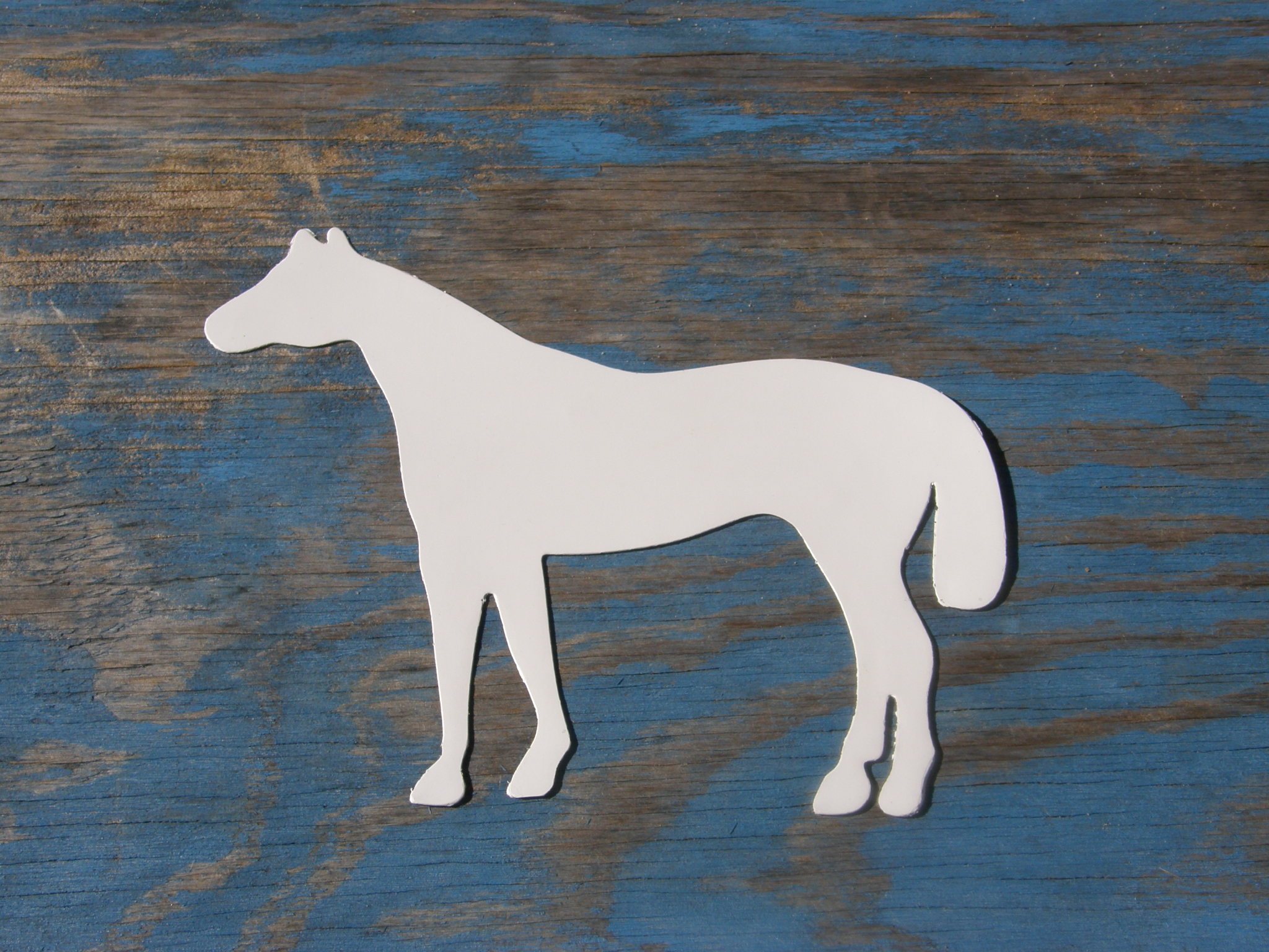 Quarter Horse Magnet QH Silhouette Facing Left White Stock Horse Magnet Auto Truck Trailer Magnet Large
