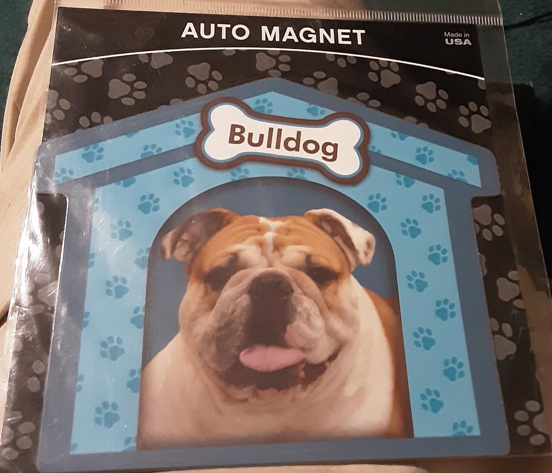 Bulldog Car Fridge Magnet Bully Bull Dog Refrigerator Magnet