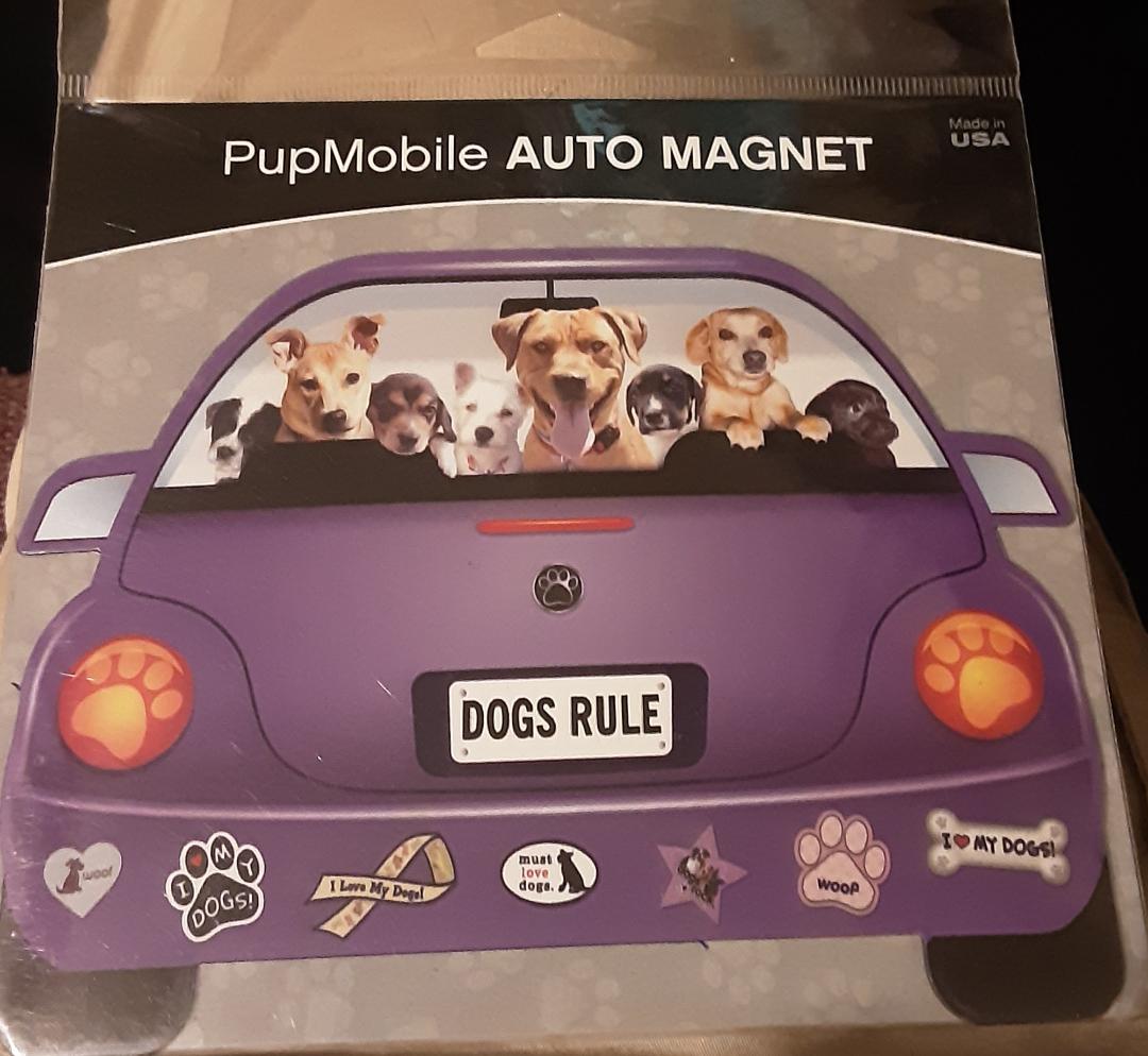 PupMobile Dogs Rule Dog Car Fridge Magnet Dog Refrigerator Magnet