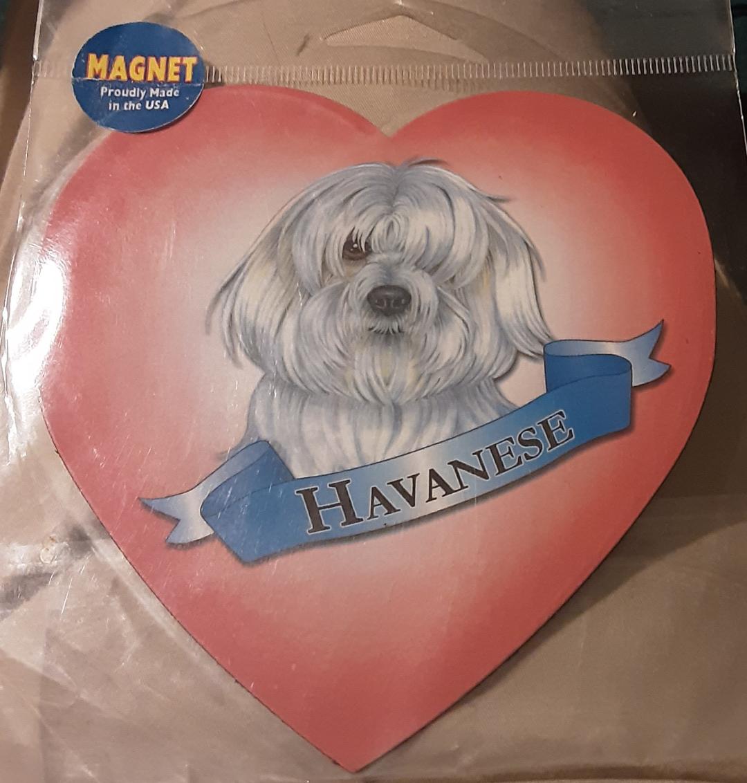 Havanese Dog Car Fridge Magnet Dog Heart Refrigerator Magnet