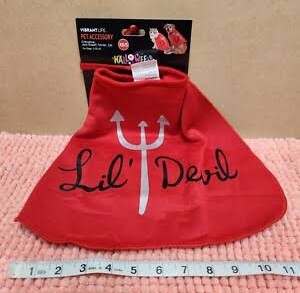 Vibrant Life Halloween Costume Accessory Lil Devil Red Cape XS/S Dog Costume Cat Costume