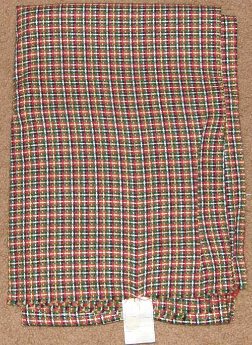 Plaid Woven Fabric Cotton/Poly Dress Material Remnant